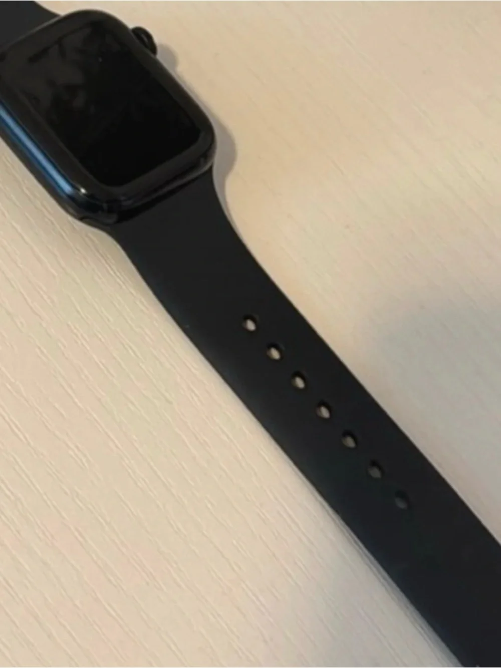Apple Watch with Black Sport Band 45mm with Lifeproof case